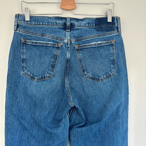 Abercrombie Curve Love 90’s Straight Mid Rise Raw Hem Jeans 8 - Picture 10 of 13